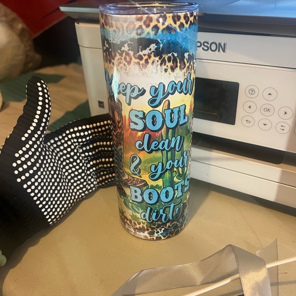 Other - Colorful Tumbler with Inspirational Quote